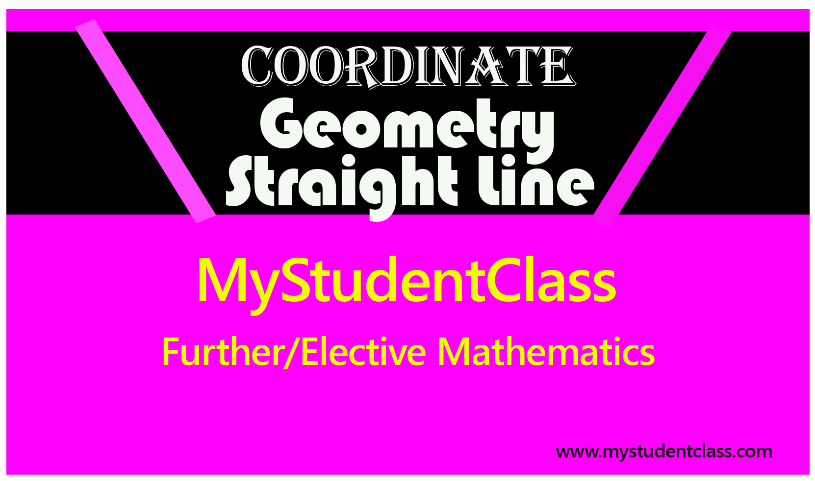 MyStudentClass-Coordinate Geometry - Straight Lines