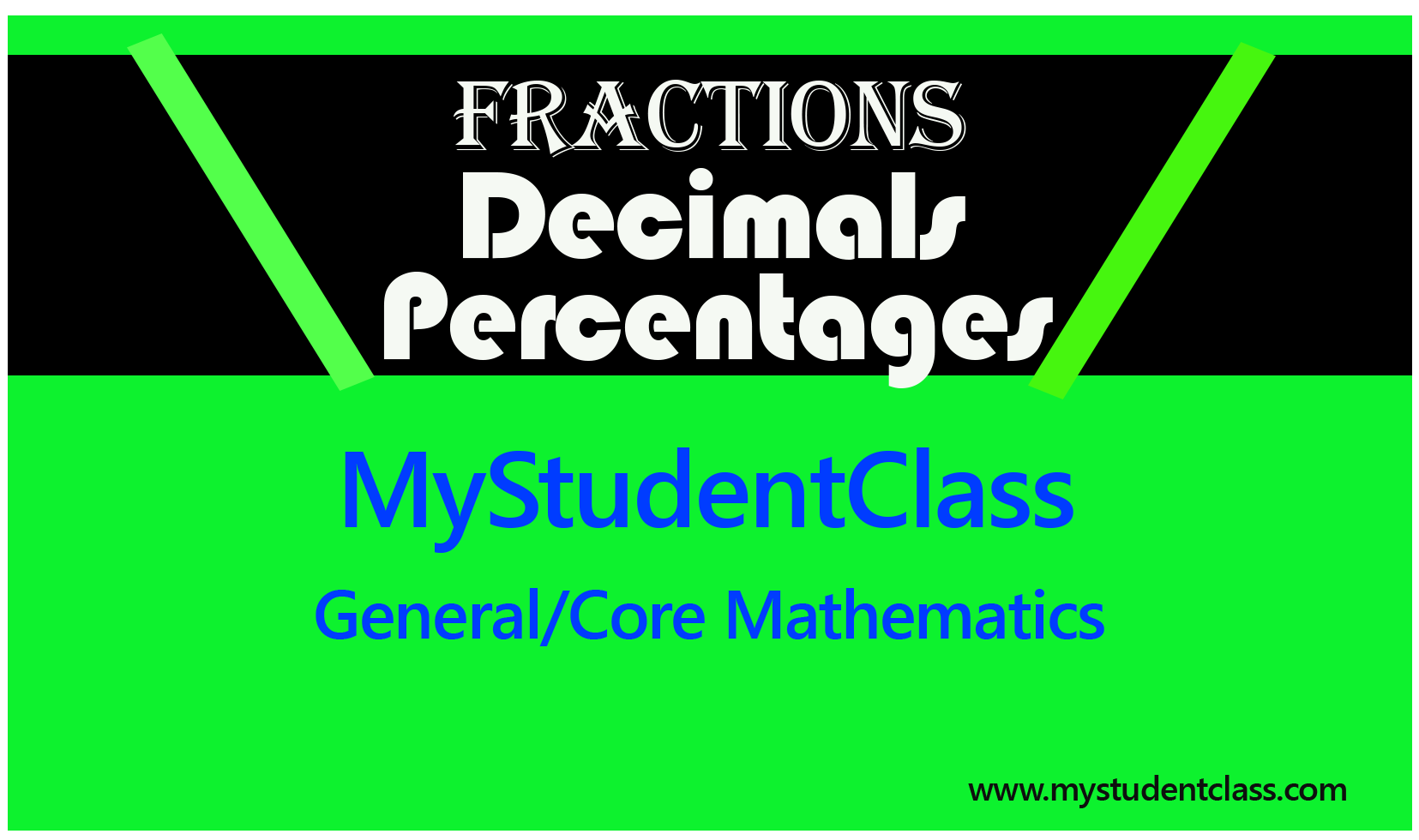 fractions, decimals, percentages