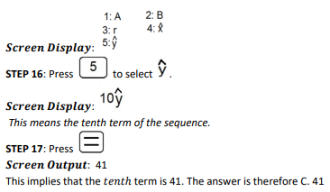 Using scientific calculator to solve Arithmetic Progression or Linear Sequence